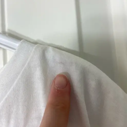 Dutch & Harley women’s solid white drapey relaxed casual short sleeve shirt top Size M