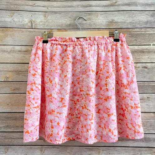 Abound  Orange Purple Floral Mini Skirt Size Medium NWT