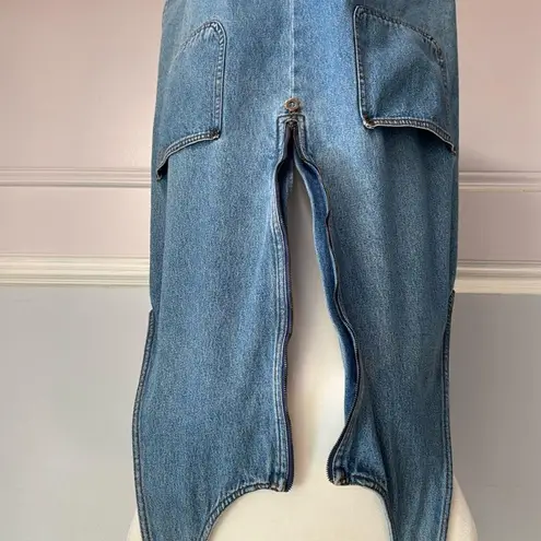 Vintage 90s Jumper Sleeveless Tank Denim Dress Casual Summer Crewneck Size L Blue Size L