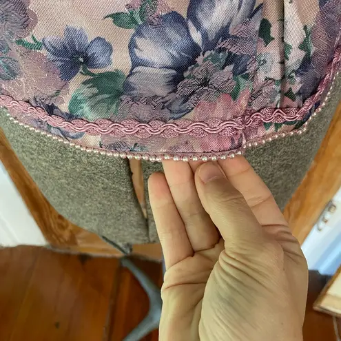 Vintage Nah Nah Collection Floral Rose Brocade Jacket Braided Trim Size M Pink Size M