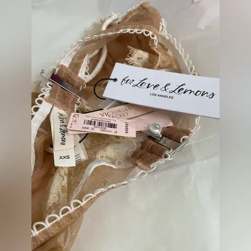 For Love & Lemons  Nude & White Faye Lace Underwire Bra Size XXS New With Tag - Image 10