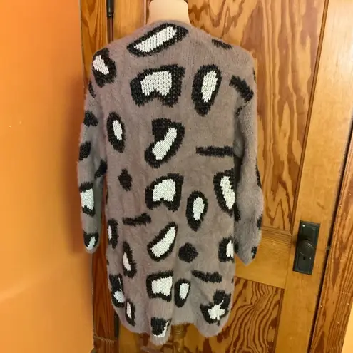 XOXO fuzzy soft eyelash cheetah cardigan