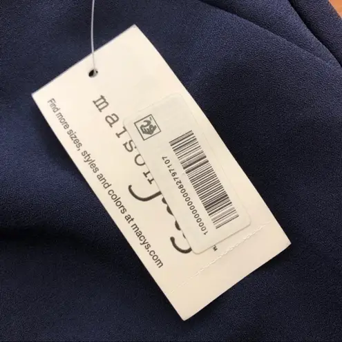 Maison Jules New Navy Blue Stretch Ruffle Shorts