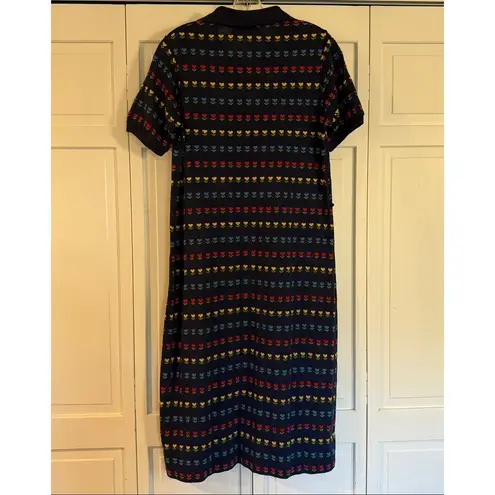 B.G. Day vintage floral print polo dress size M Blue Size M