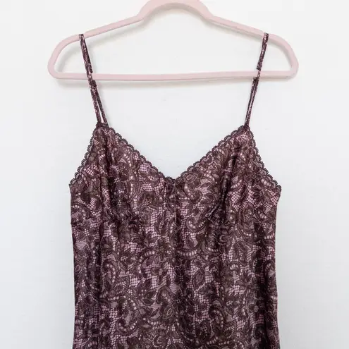 Morgan Taylor Y2K Womens Slip Dress Size L Pink Black Lace Lingerie Fairycore