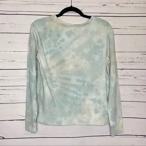 FOR THE REPUBLIC NWT Mint Green Tie Dye Pullover Sweatshirt Top Size Small