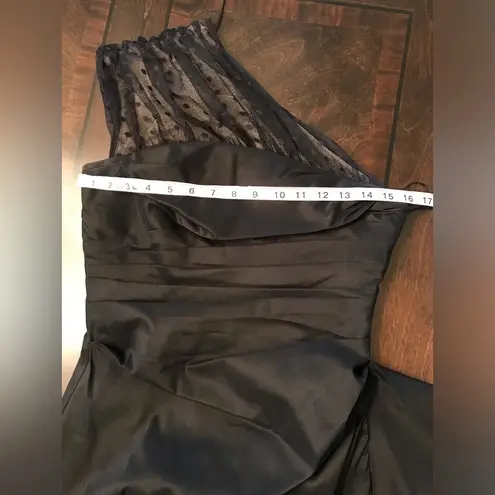 Retro Vintage Style One Shoulder Sarong Dress Sz 6 Black