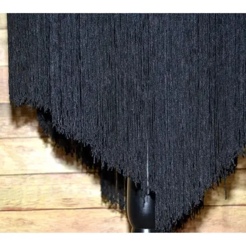 Liberty Love Blue Floral Cardigan Kimono Jacket Size L Long Fringe Festival Boho