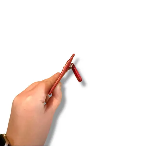 Below the Belt Red Croc Embossed Card Holder Wallet Women’s Compact Slim