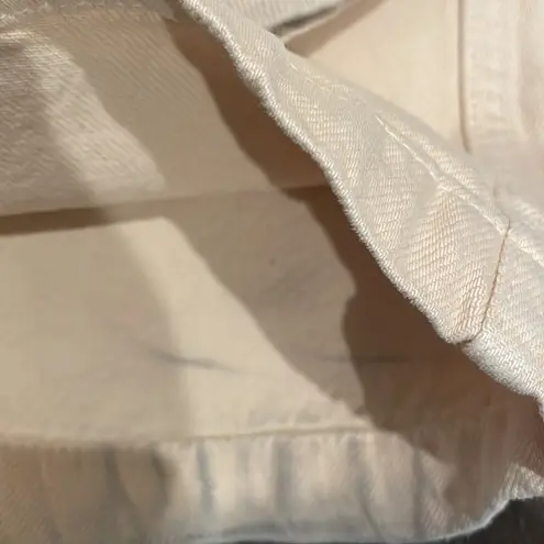 ZARA NWOT  creamy beige High Rise cargo jeans pants large pockets small s