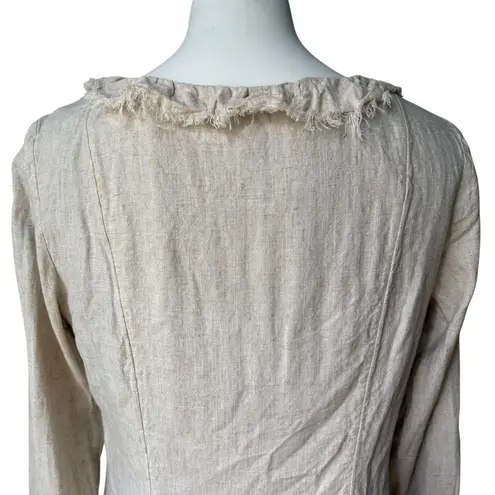 Divided H&M  Linen Blend Flounced Top, Sz M - Image 13