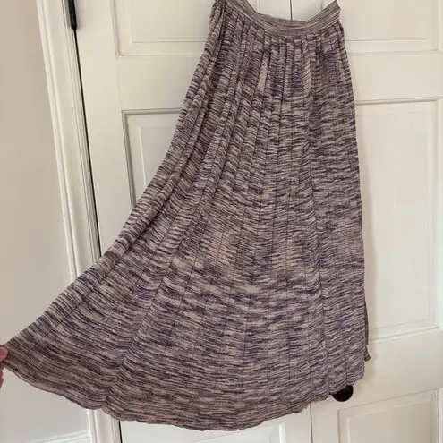Ulla Johnson Marlie Skirt Lavender Purple Pleated Knit Maxi Skirt Size Small