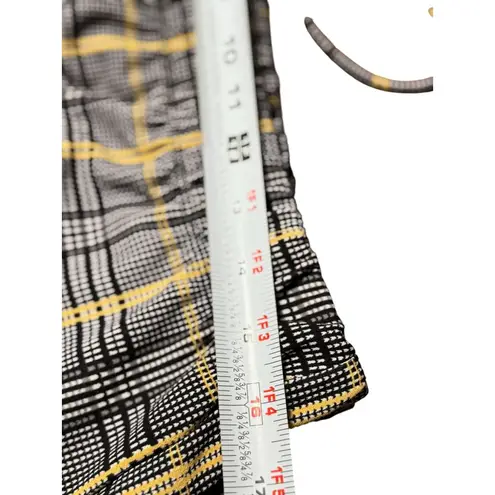 Messhi Womens L Black/White Plaid Checkered Elastic Waist Jogger Pants Stretch Yellow Size L - Image 10