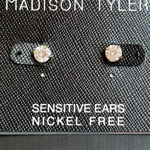 Madison Tyler Gold Cubic Zirconia Stud Earrings