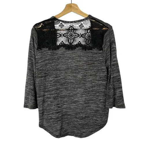 Time And Tru Heather Gray Open Front Lightweight Cardigan S