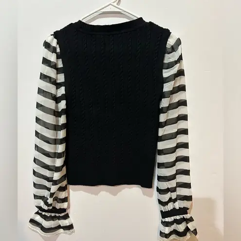 Anthropologie  Maeve Contrast Sleeve Sweater XS