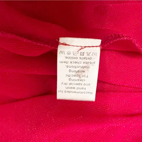 BBXBRAND Red Metallic Mesh Drapey Fit Maxi Dress Size Small Tie Detail