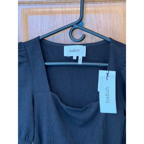 Ba&sh Woody Ruffle Mini Dress Black Size XS - NWT