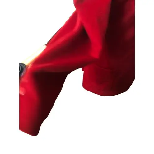 Ellen Tracy Linda Allard red wool cashmere blend fully lined red blazer size 12