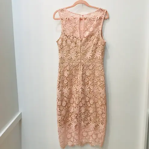 Bisou Bisou Blush Pink Lace dress size 8.