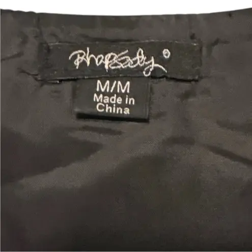 Phoebeby Black Tailored Vest Sleeveless Button Front Size M Excellent Condition Size M