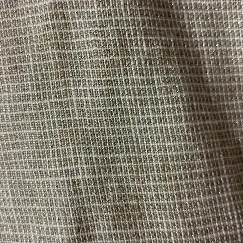 J. JILL WO SIZE LARGE LINEN LIGHTWEIGHT OATMEAL COLOR SILVER METALLIC THREAD