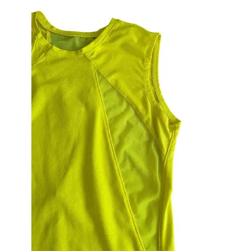 LUCKY IN LOVE X Bethanie Mattek Sands Court Worn Yellow Tank Top Size Small