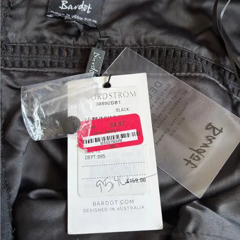 Bardot Isa Crochet Lace Cocktail Sheath Midi Dress French Black Size 8/M