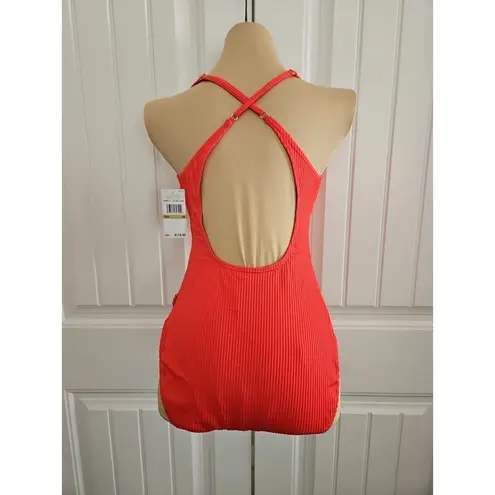 Michael Kors Swimsuit Sz 14 Sea Coral Ribbed Adjustable X Straps Removable Pads
