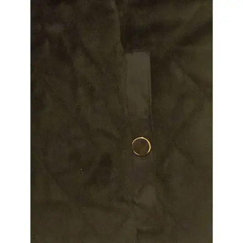 Charter Club NEW Women’s XL Black Velour Quilted Vest Zip Front