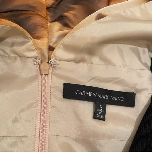 Carmen Marc Valvo Womens’ Black and Brown Formal Dress Size 6