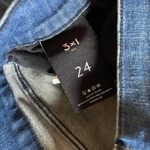 3x1 W3 HIGH RISE SKINNY CROP JEAN - BONNIE Blue Size 24