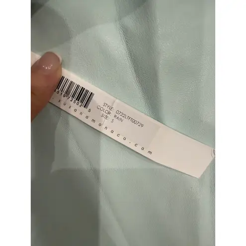 Susana Monaco NWT Faux Leather Tube Top in Rain Sz Small $98