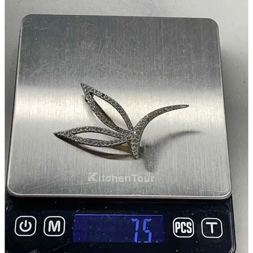 Swavorski Vintage Swarovski Dragonfly Brooch Gold Tone Rhinestone