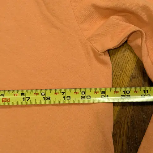 Comfort Colors Embroidered Pumpkin Swirl  Peach Long Sleeve Shirt Large