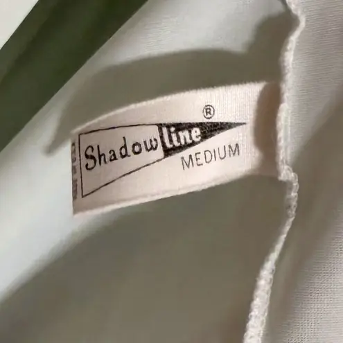 Shadowline Vintage Pastel Blue Teal Romantic Nightgown Lace Detail Women's M Size M