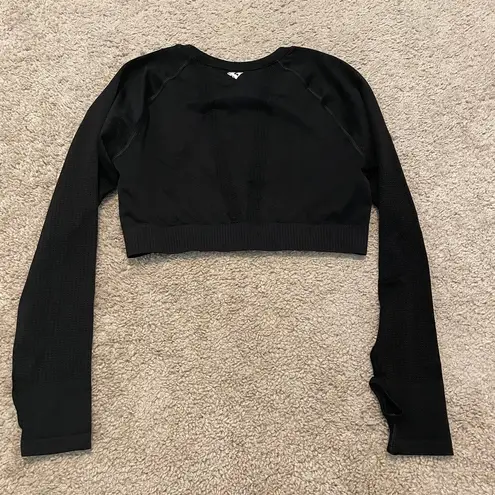 Women's Best large Power seamless active crop top TLS2 9077 Black