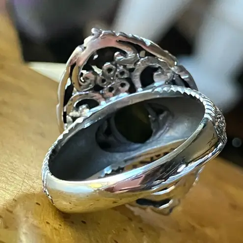 Australian Boulder Opal Sterling Silver Ring Size 7.25