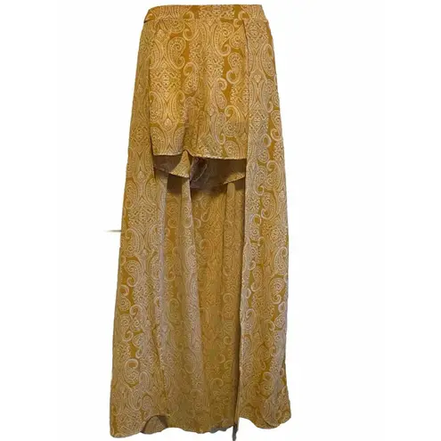 Windsor  Women’s 70s Hippy Style maxi Open Front skirt With Attached Shorts Sz L - Image 5