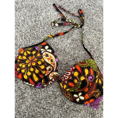 Victoria's Secret Vintage y2k victoria’s secret swim bikini top retro multi pattern underwire 34D