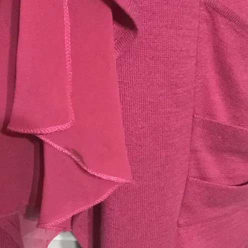 New York And Company Salmon Pink Cardigan w/Sheer lapels 🌸