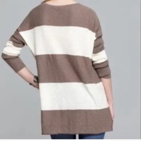 Free People  beach gold rush striped Henley sweater