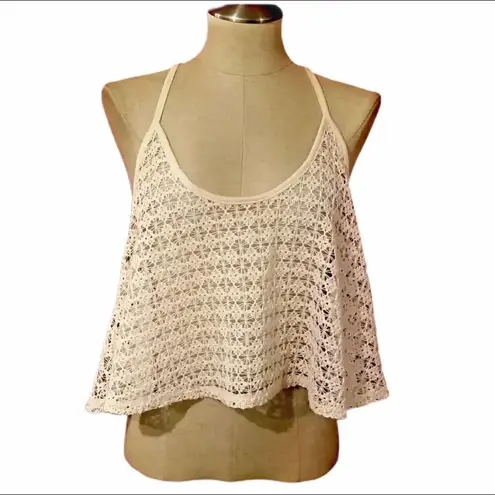 Victoria's Secret Victoria Secret Pink Racerback Lace Crop Top Size Small