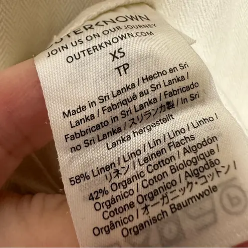 Outerknown Women’s Cream Linen Blend Utility Dress Size XS