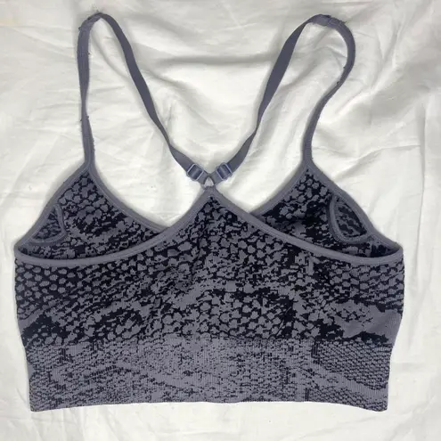 Snakeskin sports bra Gray