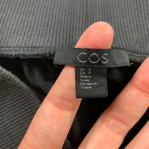 COS Collection of Style Black Cotton Sheer Dropped Crotch Jogger Lounge Pant S