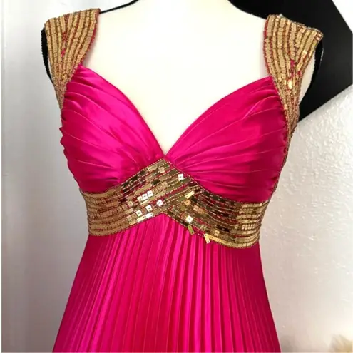 Tiffany Designs Y2K Prom Dress Sequin Formal Gown Hot Pink Womens Size 6 Maxi