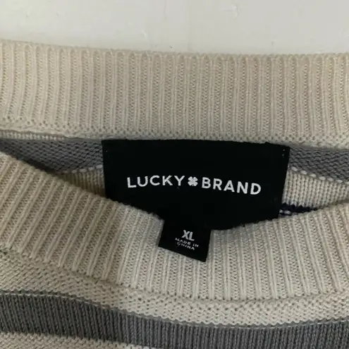 Lucky Brand Striped Oversized Sweater shirt X-Large