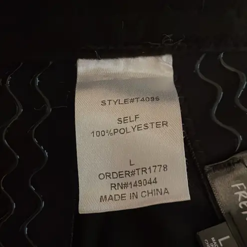 French Kiss Black Strapless Bustier Corset Womens Size Large Underwire Padded