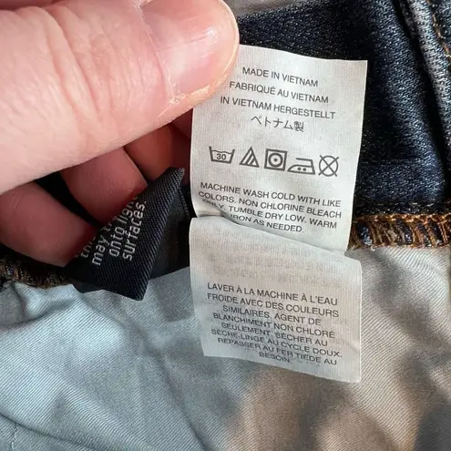 J. Crew Women's Vintage Straight Jeans Distressed Ripped Medium Wash Size 32 Blue